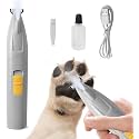 edihome Pet Paw Trimmer for Dogs &amp; Cats LED Light Low Noise Rechargeable Cordless Electric Grooming Clipper Kit Safe Precision Hair Trimmer for Paws Face Eyes Ears Rump 2 Speed Pet Shaver Tool(color-Gray)
