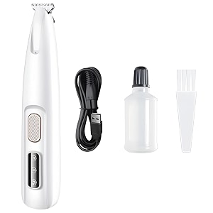 edihome pet paw trimmer with led light waterproof low noise rechargeable electric dog amp cat grooming clipper for paws face eyes ears safe precision cordless portable shaver groom kit