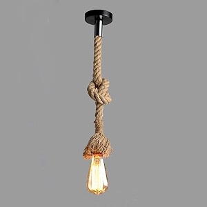 Edison lamp Rope Hanging Pendant Vintage Industrial