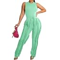 EDITCOZY Women Sexy Two Piece Outfits Fringe Pants Set Club Party Going Out