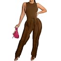 EDITCOZY Women Sexy Two Piece Outfits Fringe Pants Set Club Party Going Out