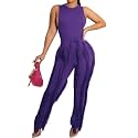 EDITCOZY Women Sexy Two Piece Outfits Fringe Pants Set Club Party Going Out