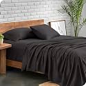 EDMUND - Single Bed Bedsheet | Super Soft Brushed Microfiber Bedsheet for Single Bed (60X90 Inches) | Machine Washable &amp; Hypoallergenic Bedsheet with 1 Pillow Cover - Black