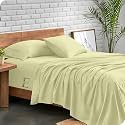 EDMUND - Single Bed Bedsheet | Super Soft Brushed Microfiber Bedsheet for Single Bed (60X90 Inches) | Machine Washable &amp; Hypoallergenic Bedsheet with 1 Pillow Cover - Ivory