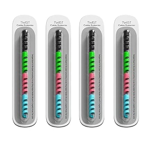 ednita 16 pcs spiral cable protector chargers cable protector data cable protective sleeve headphone saver charger protective case for phone usb all type of wires