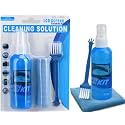 EDNITA 3 in 1 Cleaning Set for Screen, PC, Laptops, Monitors, LCD, LED, TV | 100ml with Soft Microfiber Cloth & Brush Set-1