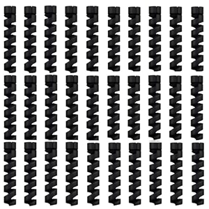 ednita 30 pcs-black spiral cable protector chargers cable protector data cable protective sleeve headphone saver charger protective case for phone usb all type of wires