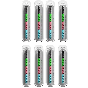 ednita 32 pcs spiral cable protector chargers cable protector data cable protective sleeve headphone saver charger protective case for phone usb all type of wires