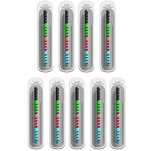 ednita 36 pcs spiral cable protector chargers cable protector data cable protective sleeve headphone saver charger protective case for phone usb all type of wires
