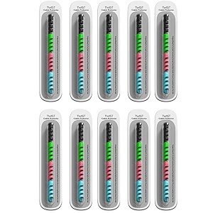 ednita 40 pcs spiral cable protector chargers cable protector data cable protective sleeve headphone saver charger protective case for phone usb all type of wires