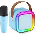 EDNITA Mini Karaoke Machine for Kids Adults | Portable Bluetooth Karaoke Speaker with Mic for Kids Teens Adults, Ideal Gifts for Girls Boys Birthday Holiday Home Party (Blue)