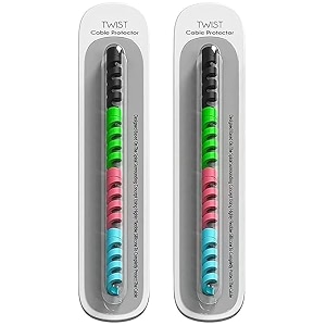 ednita 16 pcs spiral cable protector chargers cable protector data cable protective sleeve headphone saver charger protective case for phone usb all type of wires