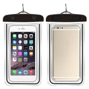 ednita waterproof mobile pouch cover case for all mobiles compatible with iphone samsung oppo vivo other rainproof pouch 7 inches pack of - black
