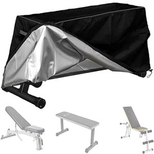 edrak foldable gym bench cover  waterproof dustproof amp uv resistant  durable polyester with silver coating  perfect protection for workout amp exercise benches