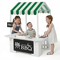 EDUBEBO Kids Outdoor Playhouse, Mud Kitchen, BBQ Toys,Outdoor playsets, Ideal Role Play Toy Gift for Toddlers and Kids Ages 3-8 (White)