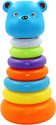 EduJoy Stacking Teddy Rings,Ring tower(7 Colord Rings + 1 Bear Topper)