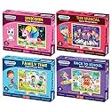 PuzzleDecor Combo of 4 (Unicorn + THE Musical + Family TIME + Back to School) Decorative 40 Pieces Jigsaw Puzzle with Stand Kids Age 3-9 Years Preschool