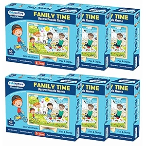 puzzledecor family time pack of 6 decorative 40 pieces jigsaw puzzle birthday return gift pack