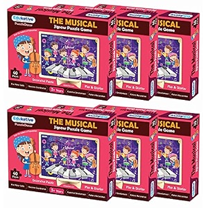 puzzledecor the musical pack of 6 decorative 40 pieces jigsaw puzzle birthday return gift pack