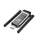 EDUP USB WiFi 7 Adapter BE6500 Wireless Network Card IEEE 802.11be Tri-Band 6GHz/5GHz/2.4GHz for Desktop PC Laptop, Wireless Netword Card for Gaming, Compatible with Windows 11/10