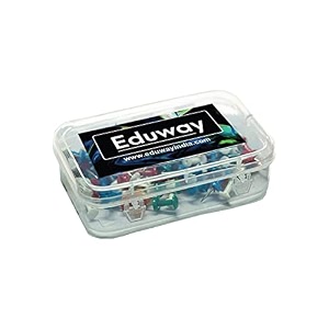 eduway 100 - piece decorative multicolor push pins board pinsthumb pins tracks amp pins gem pins for notice bulletin amp display boards etc  ideal for office home school amp kids