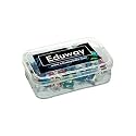 Eduway 100 - Piece Decorative Multicolor Push Pins, Board Pins,Thumb Pins, Tracks & Pins Gem Pins for Notice, Bulletin, & Display Boards etc. | Ideal for Office, Home, School & Kids