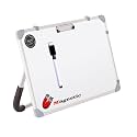 Eduway Magnetic Dry Erase 1x1.5 Feet White Board with Stand | Standing Whiteboard | Table Top with Paper Clip for Study, Learning etc. with 1 Cap-Duster Marker - 11x17 Inches