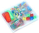 Eduway Multipurpose Desk Buddy Box with Push Pins, Paper Clip, Binder Clips & Key Ring, Multipurpose Office Magnets Pack of 5