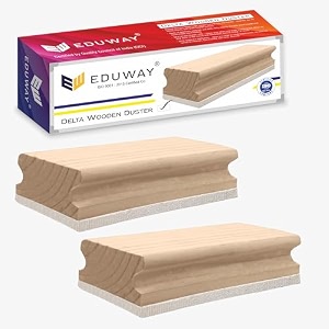 eduway premium delta wooden white boardchalkboard wooden duster eraser  perfect clean for blackboard amp durable  ideal for teacher office kids and home  pack of 2