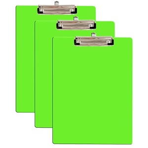 eduway wooden writingexam boardclipboard with back side whiteboard writing surface  lightweight mdf heavy duty clip for office school home college shop- greensize- 95x135 inchpack of 3