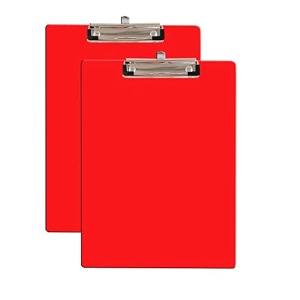 eduway wooden writingexam boardclipboard with back side whiteboard writing surface  lightweight mdf heavy duty clip for office school home college shop- red size- 95x135 inchpack of 2