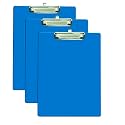 Eduway Wooden Writing/Exam Board/Clipboard with Back Side whiteboard Writing Surface – Lightweight MDF | Heavy Duty Clip for Office, School, Home, College,Shop- Blue(Size- 9.5x13.5 inch)(Pack of 3)