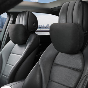 Edylinn Black Polyester Cotton Car Pillow Cushion