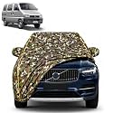 eeco 100% Waterproof Car Cover | Dustproof Sun Protection Cover | Soft Cotton Lining | Triple Stitched | Mirror Pocket | Antenna Pocket | All Weather Body Cover (Army)