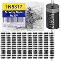 EEEEE 1N5817 Schottky Diode (125pcs) 1A 20V 20 Volt 1 AMP 1AMP IN5817 5817 Electronic Silicon Diodes