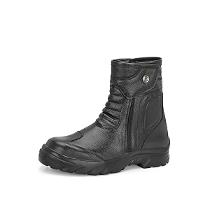 eego italy rider goat water resistant biker bootmotorcycle riding boot real leather upper amp anti slip sole with steel toe protection padded in socks 3m reflectorslace free and walkable with shin and ankle protection