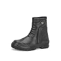Eego Italy Rider Goat, Water Resistant Biker boot/Motorcycle riding boot, real leather upper &amp; anti slip sole with steel toe protection, padded in socks, 3M Reflectors,lace free and walkable with shin and ankle protection