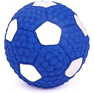 eetoys petlicious and more dog latex squeaky football toy for puppies medium