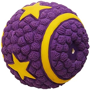 eetoys petlicious and more dog latex squeaky starball toy for puppies medium