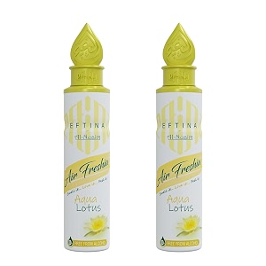 eftina aqua lotus air freshener - 250ml pack of 2 alcohol free air freshener room air freshner a wave of freshness