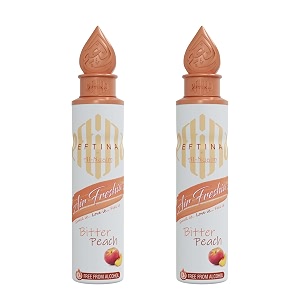 eftina bitter peach air freshener - 250ml pack of 2 alcohol free air freshener room air freshner a wave of freshness