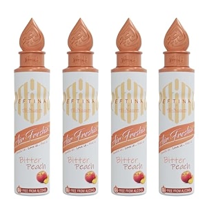eftina bitter peach air freshener - 250ml pack of 4 alcohol free air freshener room air freshner a wave of freshness
