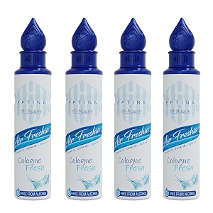 eftina cologne fresh air freshener - 250ml pack of 4 alcohol free air freshener room air freshner a wave of freshness