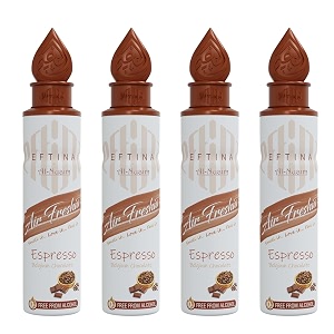 eftina espresso air freshener - 250ml pack of 4 alcohol free air freshener room air freshner a wave of freshness