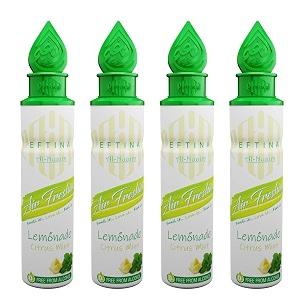 eftina lemonade air freshener - 250ml pack of 4 alcohol free air freshener room air freshner a wave of freshness