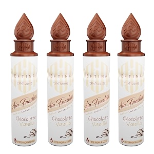 eftina vanilla air freshener - 250ml pack of 4 alcohol free air freshener room air freshner a wave of freshness