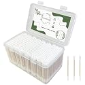 Egaageoi 800 Count Biodegradable Bamboo Cotton Swabs with Resealable Box