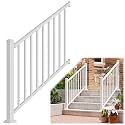 Egadis 36 in x 4 ft Modular Stair Railing Kit, ASTM Certified, White
