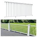 Egadis 36 in x 8 ft Modular Aluminum Porch and Deck Railing Kit, White
