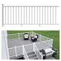 Egadis 36 in x 8 ft Modular Aluminum Porch and Deck Railing Kit, White